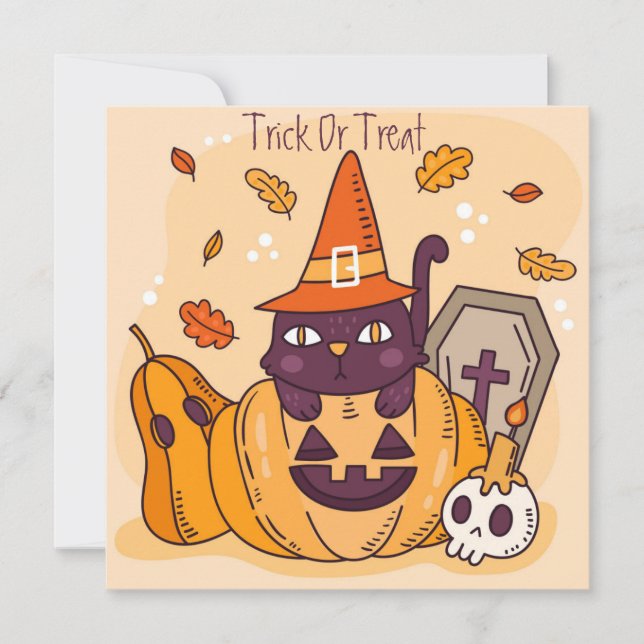 Happy Halloween Holiday Card (Front)