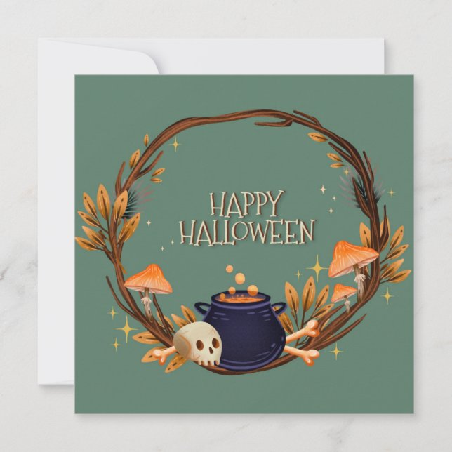 Happy Halloween Holiday Card (Front)