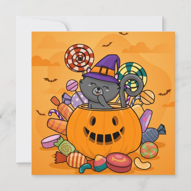Happy Halloween Holiday Card (Front)