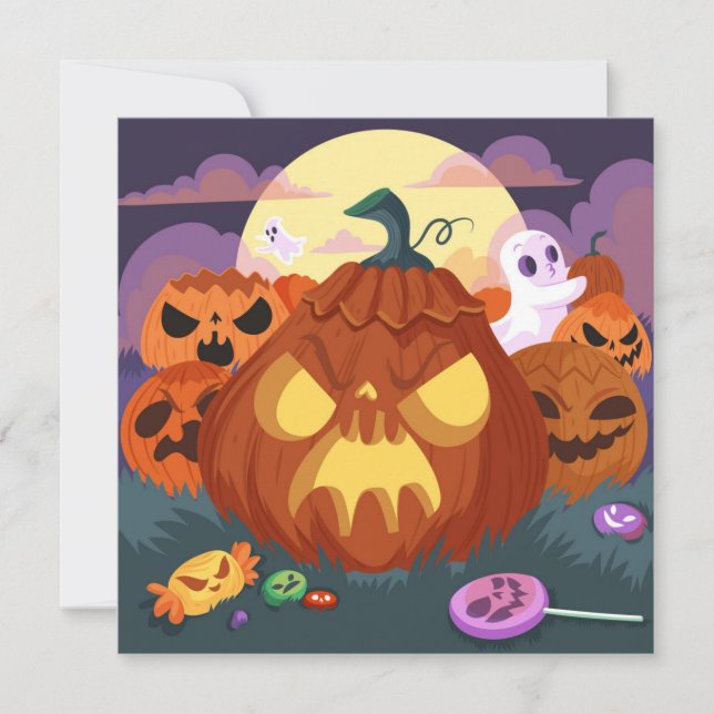 Happy Halloween Holiday Card (Front)