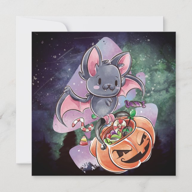 Happy Halloween Holiday Card (Front)