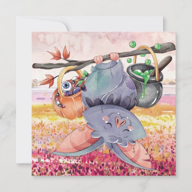 Happy Halloween Holiday Card (Front)