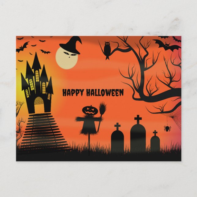 Happy Halloween  Holiday Postcard (Front)