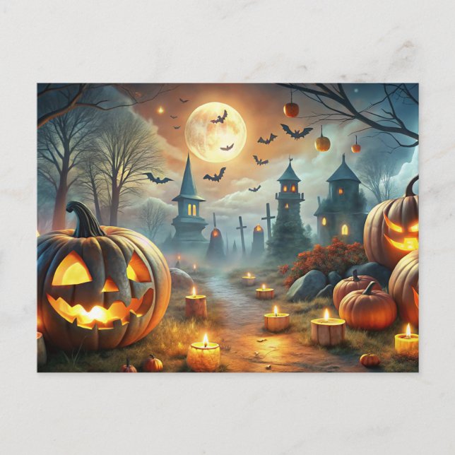 happy halloween holiday postcard (Front)