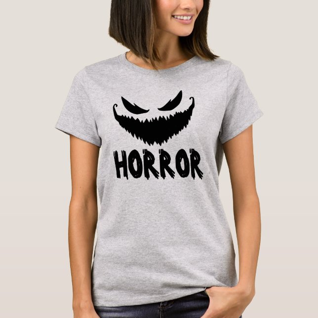 Happy Halloween Horror Face  T-Shirt (Front)