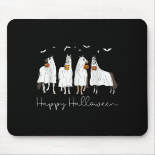 Happy Halloween Horse Ghost 2025  Mouse Mat