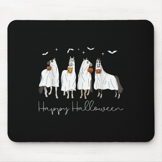 Happy Halloween Horse Ghost 2025  Mouse Mat (Front)