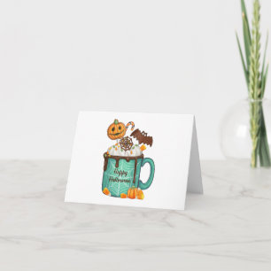 Happy Halloween Hot Chocolate Mug and Candy Card