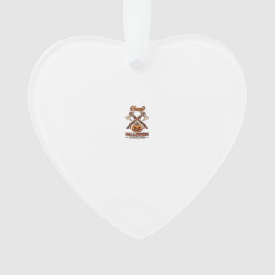 Happy Halloween Hunting Crossed Axes Pumpkin Runes Ornament