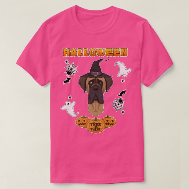 Happy Halloween I Dog Lover I Mastiff 4299 T-Shirt (Design Front)