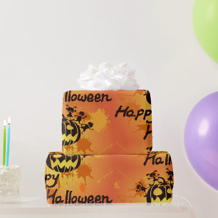 Happy Halloween Illustration Wrapping Paper