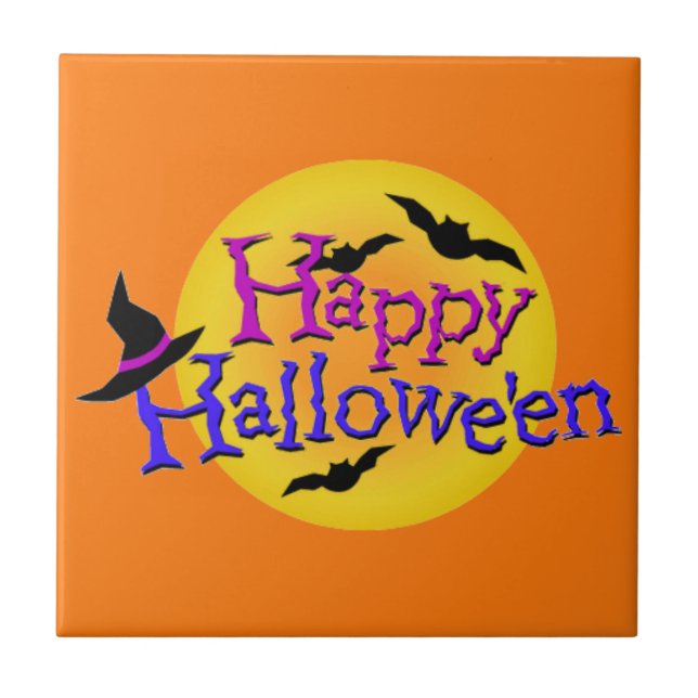 Happy Halloween Ilustrations Tile (Front)