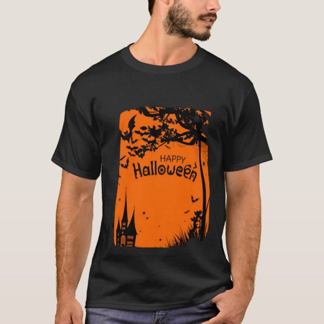 Happy Halloween images T-shirt trendy and cute (Front)