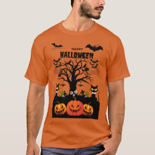 happy halloween in spooky font T-Shirt