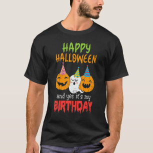 Happy Halloween It's My Birthday Witch Bday Party T-Shirt