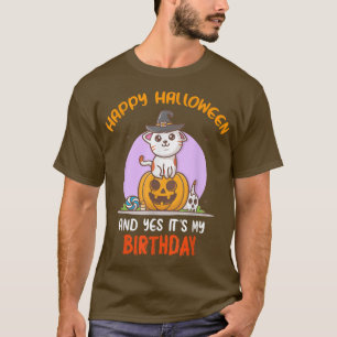 Happy Halloween It's My Birthday Witch Bday Party T-Shirt