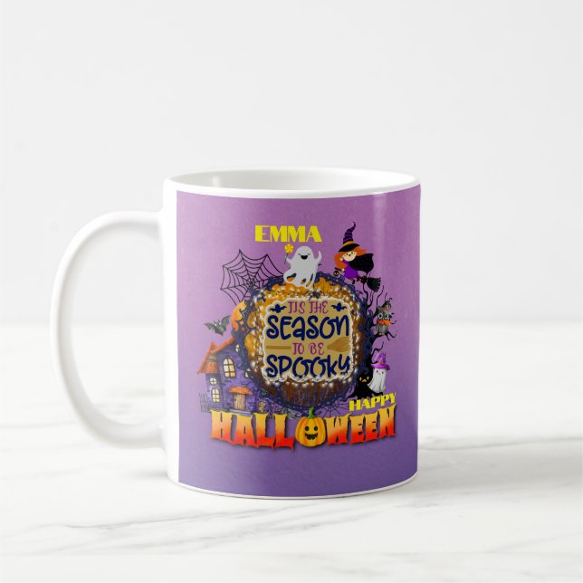 Happy Halloween It's Spooky Season Celebration Coffee Mug (Left)