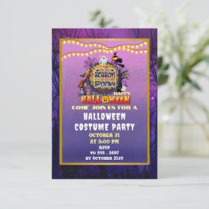 Happy Halloween It's Spooky Season Celebration Invitation