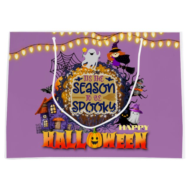 Happy Halloween It's Spooky Season Celebration Large Gift Bag (Front)