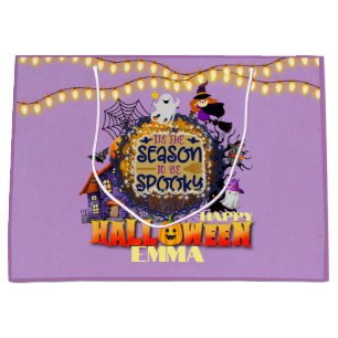 Happy Halloween It's Spooky Season Celebration Med Large Gift Bag