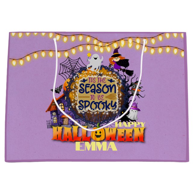 Happy Halloween It's Spooky Season Celebration Med Large Gift Bag (Front)
