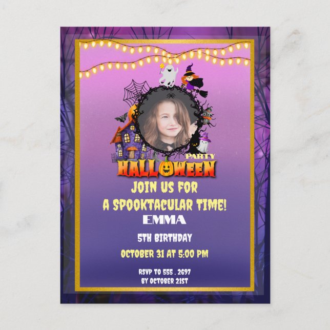 Happy Halloween It's Spooky Season Celebration Postcard (Front)