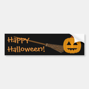 Happy Halloween Jack-O-Lantern Bumper Sticker