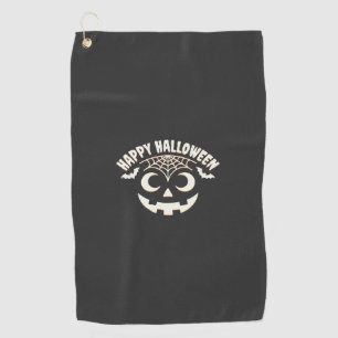 Happy Halloween Jack-O-Lantern Face Design_1 Golf Towel
