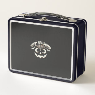 Happy Halloween Jack-O-Lantern Face Design_1 Metal Lunch Box