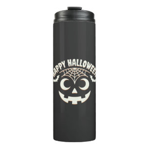 Happy Halloween Jack-O-Lantern Face Design_1 Thermal Tumbler