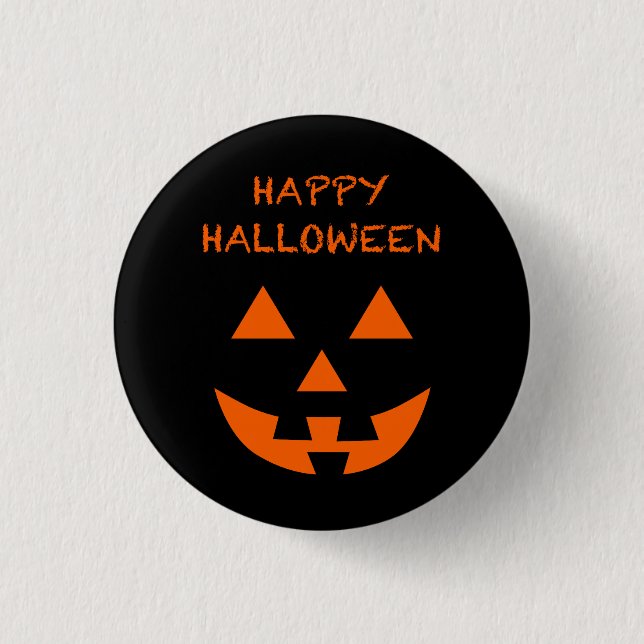 Happy Halloween Jack O’ Lantern Face Fun Halloween 3 Cm Round Badge (Front)