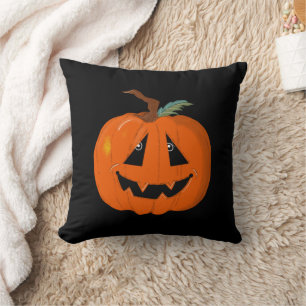 Happy Halloween Jack O Lantern Illustrative Art Cushion