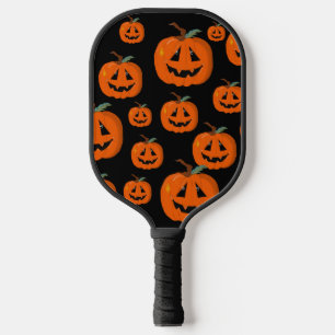Happy Halloween Jack O Lantern Illustrative Art Pickleball Paddle