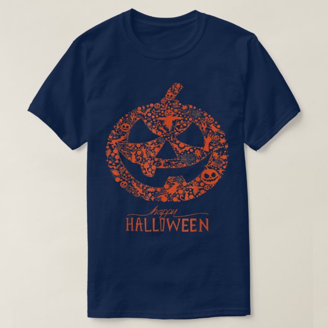 Happy Halloween Jack O Lantern Scary Halloween Cha T-Shirt (Design Front)