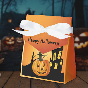Happy Halloween Jack O' Lantern Scene Favour Box