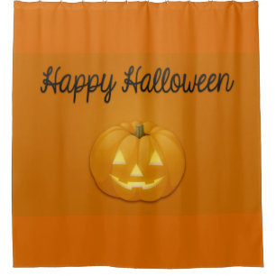 Happy Halloween Jack O Lantern Shower Curtain