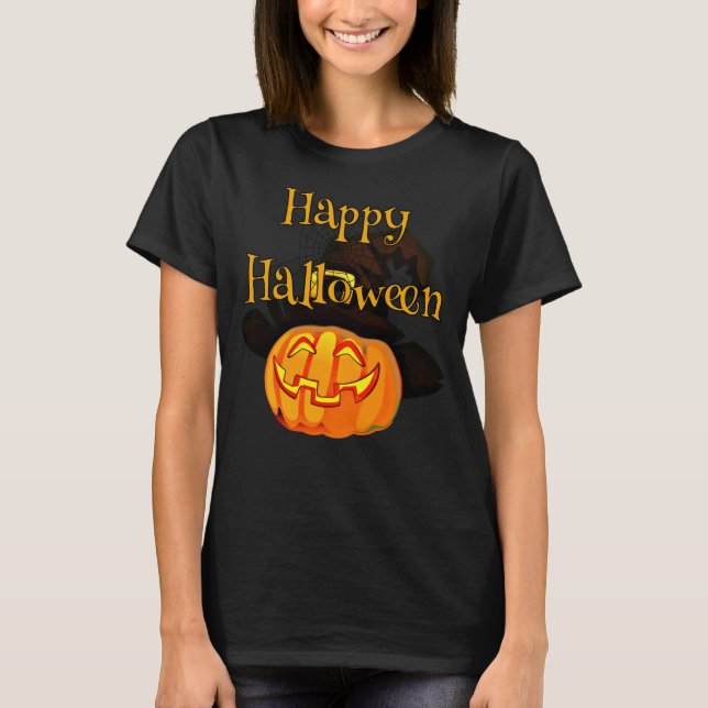 Happy Halloween Jack-O-Lantern T-Shirt (Front)