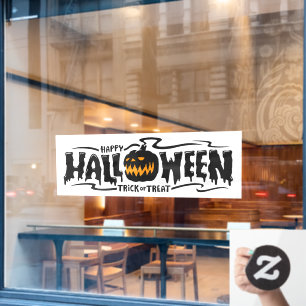 Happy Halloween Jack-O-Lantern Window Cling