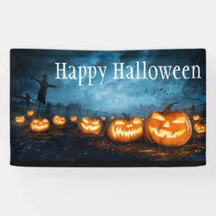 Happy Halloween Jack-O-Lanterns Banner