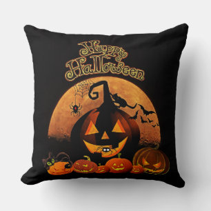 Happy Halloween Jack O' Lanterns Cushion