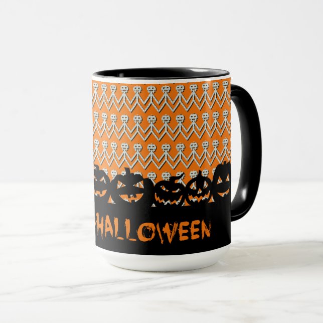 Happy Halloween Jack-O-Lanterns Mug (Front Right)