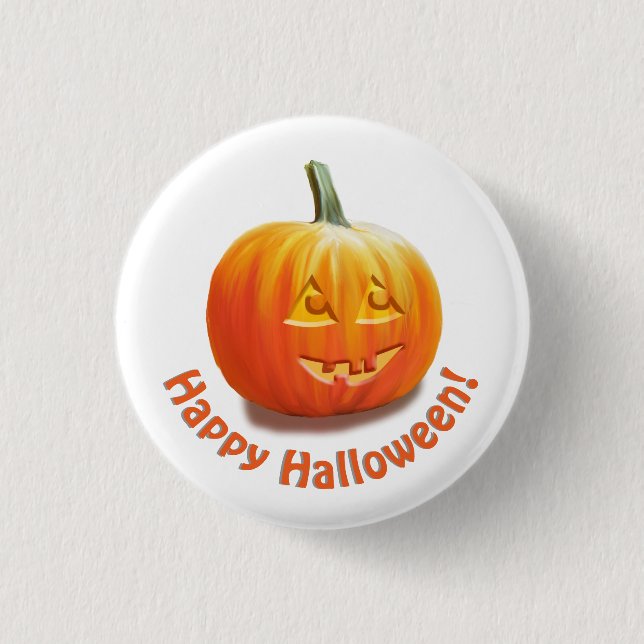 Happy Halloween Jack o'Lantern 3 Cm Round Badge (Front)