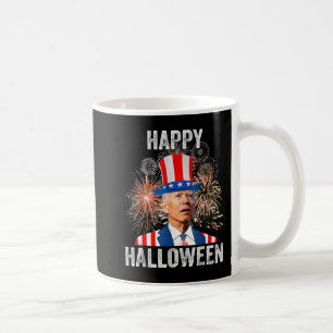 Happy Halloween Joe Biden USA Flag Fireworks th Of Coffee Mug