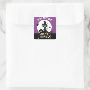 Happy Halloween Just take one candy loot bag Square Sticker