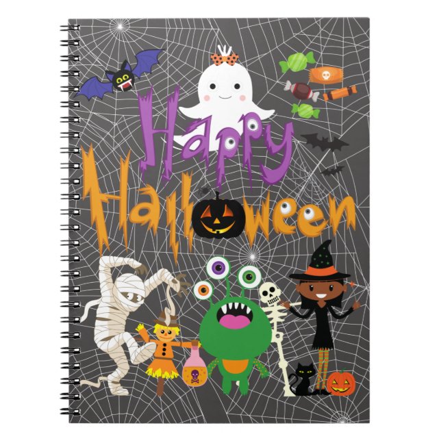 Happy Halloween Kids Cute and Spooky   Notebook (Front)