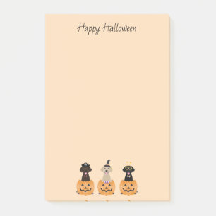 Happy Halloween Labrador Retriever Dogs Pumpkin Post-it Notes