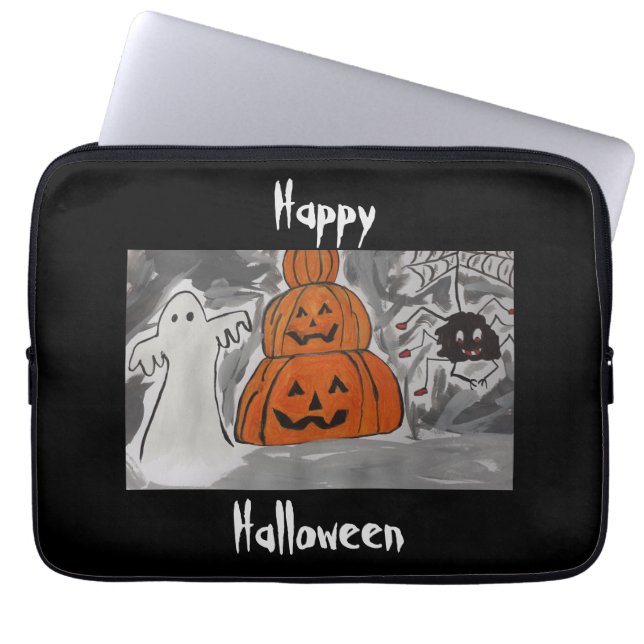 Happy Halloween Laptop Sleeve (Front)