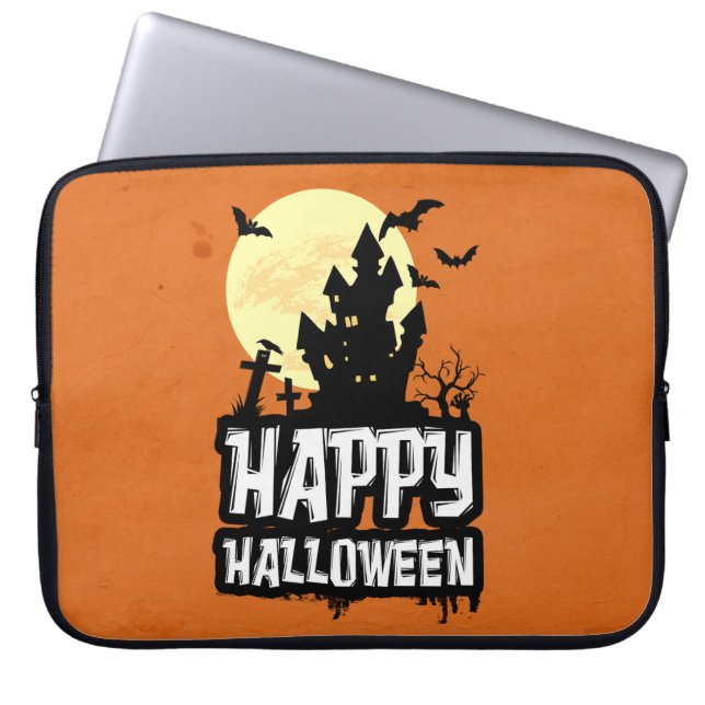 Happy Halloween Laptop Sleeve (Front)
