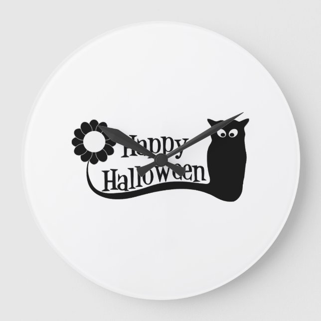 Happy Halloween Large Clock (Front)