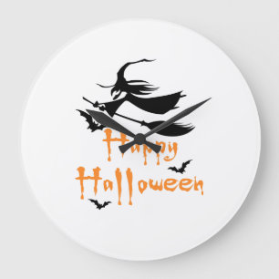Happy Halloween Large Clock